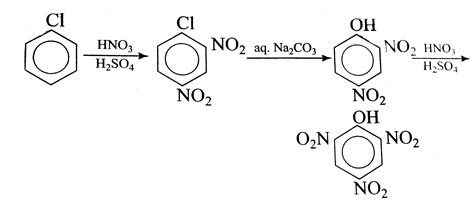 Phenol is converted by concentrated nitric acid into