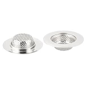 uxcell Metal Kitchen Round Leftover Drainer Sink Strainer 9cm Dia 2 Pcs ...