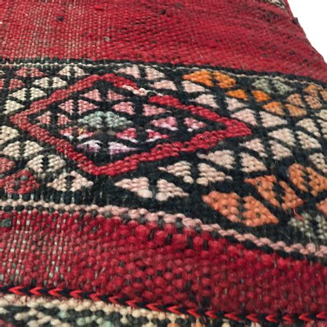 Moroccan Floor Pillow Tribal Seat Cushion Made from a Vintage Berber ...