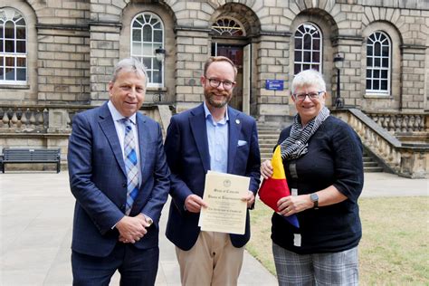 Colorado State Representative Matt Soper presents flag to University of ...