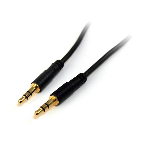 StarTech.com 3.5mm Audio Cable - 3 ft - Slim - M / M - AUX Cable - Male ...