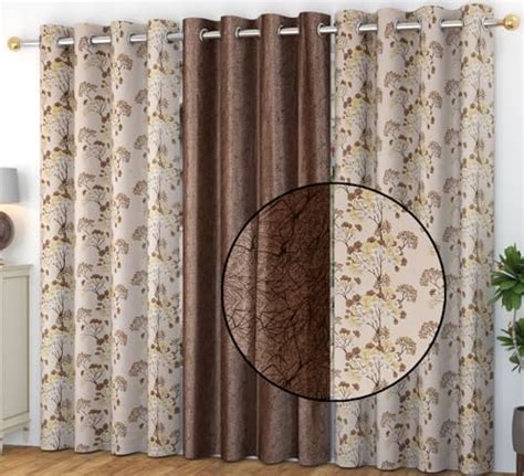 Buy Home Sizzler Abstract 4 Piece Eyelet Polyester Door Curtain Set ...