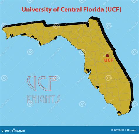 The 3d Map of the University of Central Florida ( Stock Vector ...