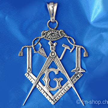 Anhänger "Freimaurer Symbole", 925 Silber - Freimaurer Shop