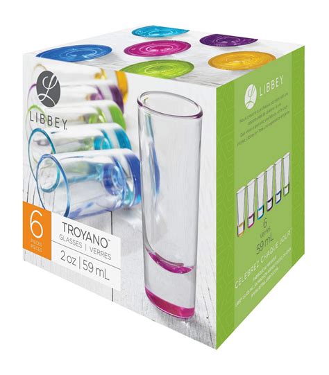 Libbey Troyano Multi-Colour Shot Glass Set, 6-pk, 2-oz | Canadian Tire