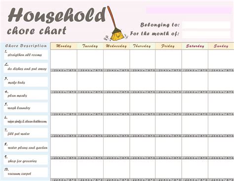 Free Printable Chore Charts for Kids | Activity Shelter