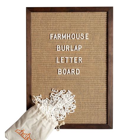 Burlap Letter Board - The New Felt Letter Board – 12x17 Inch, Rustic ...