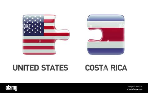 United States Costa Rica High Resolution Puzzle Concept Stock Photo - Alamy