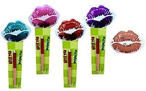 Inkology Pop Art Foil Lips Memo Note Pad and Designer Pen Sets, 12 ...