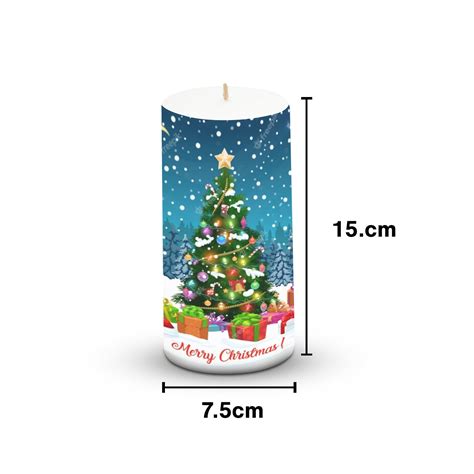 Pillar Candle Christmas 3*6 inch Unscented – AuraDecor