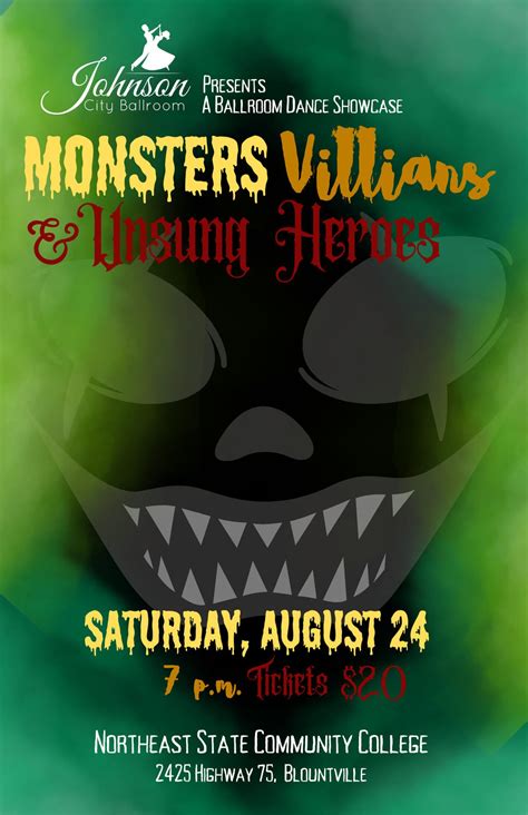 Monsters, Villians, & Unsung Heroes Ballroom Show, 2116 N Roan St, Ste ...