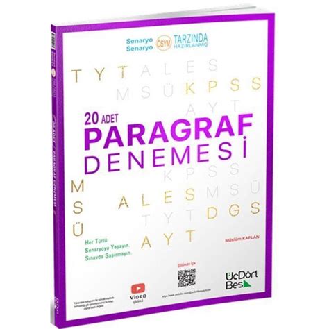 Üçdörtbeş Yayınları Tyt-Ayt-Msü-Kpss-Ales-Dgs Paragraf 20 Adet Denemesi ...