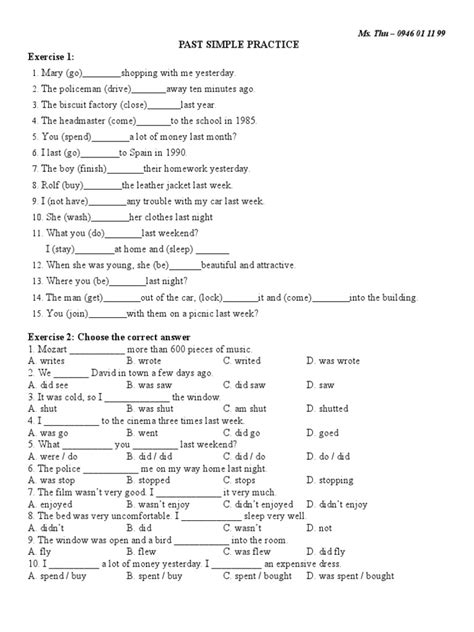 Image result for Past Simple Practice