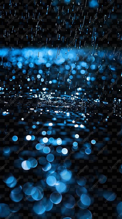Premium PSD | Flood radiant rain with flood droplets and blue disaster ...