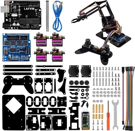 LAFVIN 4DOF Acrylic Robot Mechanical Arm Claw Kit | Ubuy India