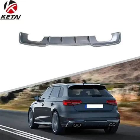 2017-2020 Normal S-Line S3 Style Car Bumper Rear Diffuser for AUDI A3