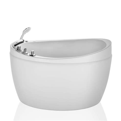 Buy Empava 59 in. Freestanding Air Jets Bathtub Mirco Bubble ...