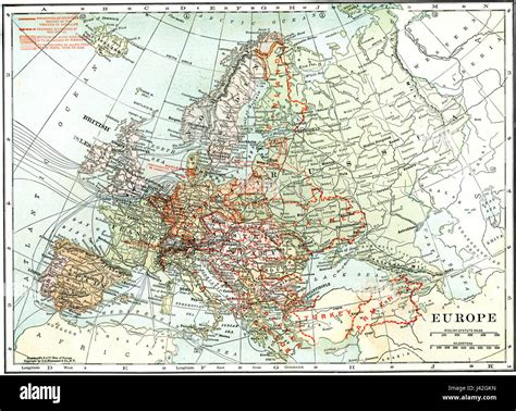 Map of europe 1920 hi-res stock photography and images - Alamy
