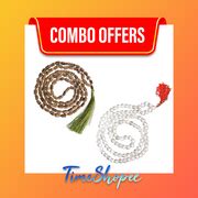 Tulsi Mala & Sphatik Mala Combo | Lab Certified | Timeshopee