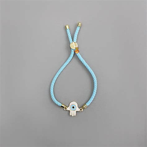 Evil Eye Adjustable Blue Rope String Rakhi