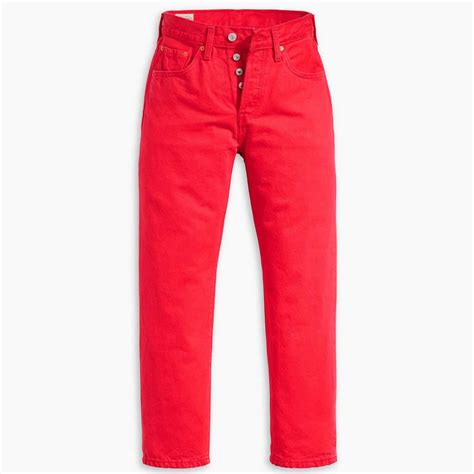 LEVI'S® Women's 501® Original Red Cropped Jeans Script Red