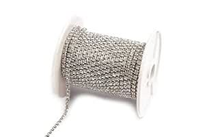 Mohan Shoppe Stone Chain Cup Chain Rhinestone Chain for jewllery Making ...