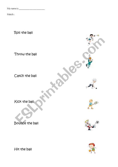 Ball Games Worksheet 的图像结果