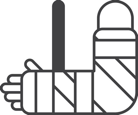 arm in splint illustration in minimal style 15430193 Vector Art at Vecteezy