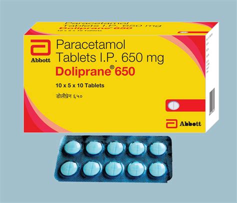 Doliprane 650mg Tablets 10Tabs Paracetamol 650mg by Abbott – IshwarPharma