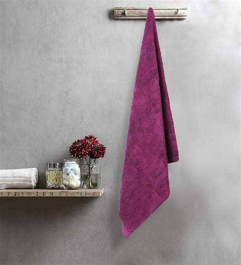 DreamLine Fresh Micro Magic Micro Fibre Purple Bath Towel 1 PC : Amazon ...