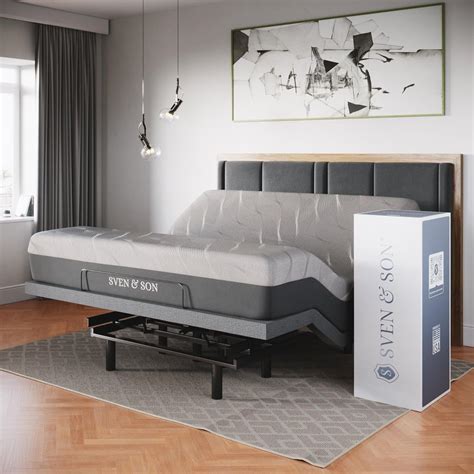 Sven & Son Classic Adjustable Bed Base (Frame) + 14 inch Hybrid Spring ...