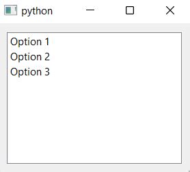 Python PyQt5 Listwidget 的图像结果