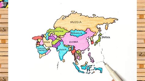 Asia Map Drawing 的图像结果
