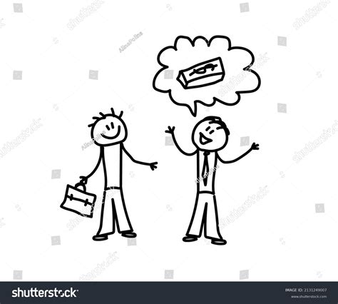 Vektor Stok Two People Talking Sketch Vector Illustration (Tanpa Royalti) 2131249007 | Shutterstock