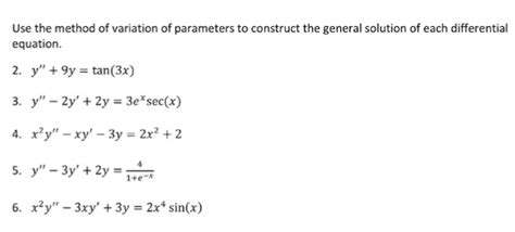 Image result for Varation of Parameters Method