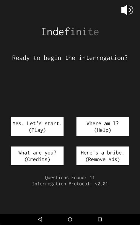 Indefinite: Interrogation Game - App on Amazon Appstore