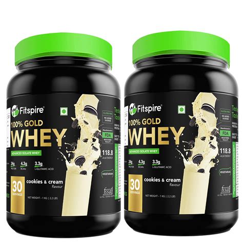 Buy Fitspire Whey Gold Standard 100% Whey Protein Isolate | No Added ...