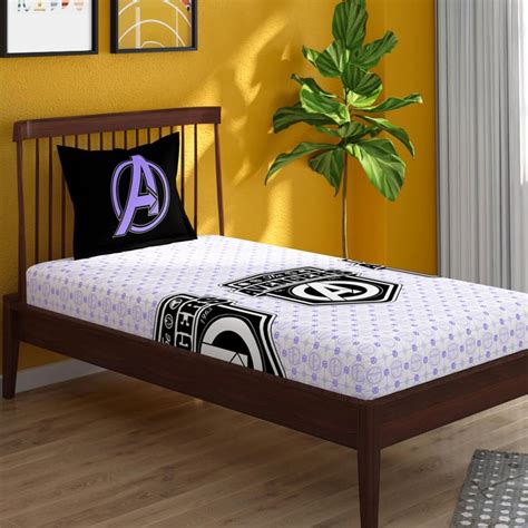 Buy License Multicolour Avengers Printed Cotton Bedsheet Set ...