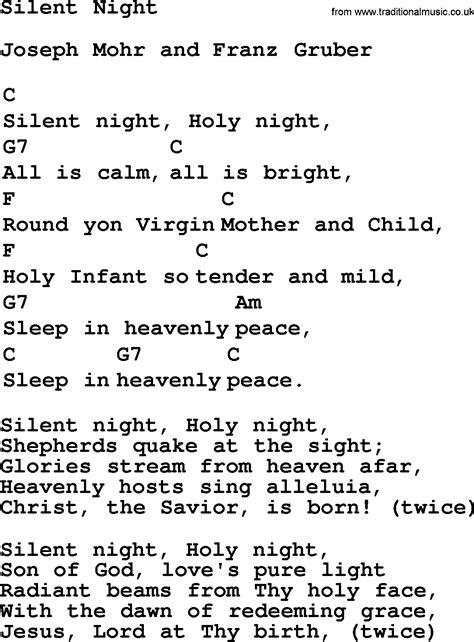 Silent Night Lyrics Printable Pdf - Printable Word Searches