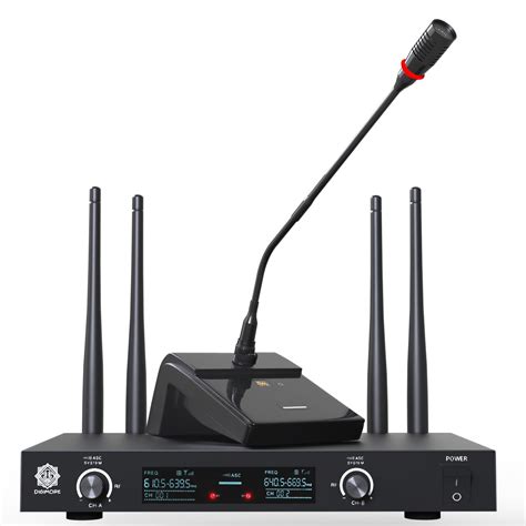 DIGIMORE UHF Wireless Desktop Gooseneck 18" Podium Microphone | 30 Cha ...