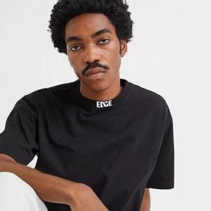 Buy EDGE8 Men's Drop Shoulder Oversized Edge T-Shirt (XXL-WHT-BLK) Pure ...