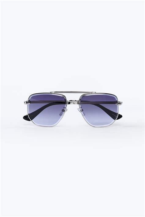 Buy Men's Stylish Rectangle Blue Sunglasses Online | Snitch – SNITCH