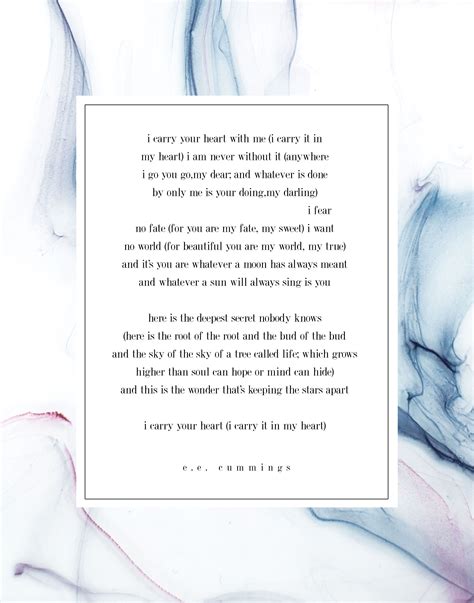 I Carry Your Heart Free Printable