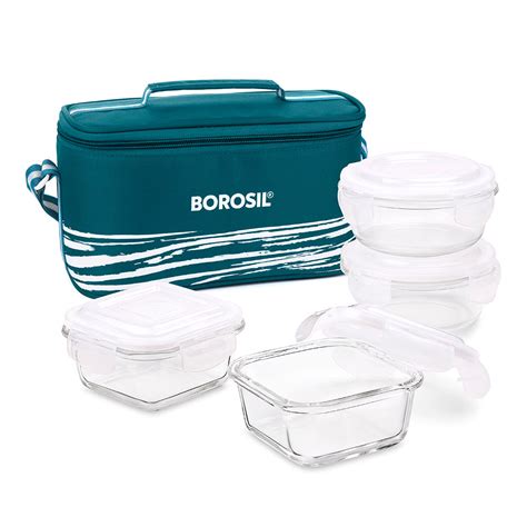 Buy Steller Glass Lunch Box, 4 Pcs at Best Price Online in India - Borosil