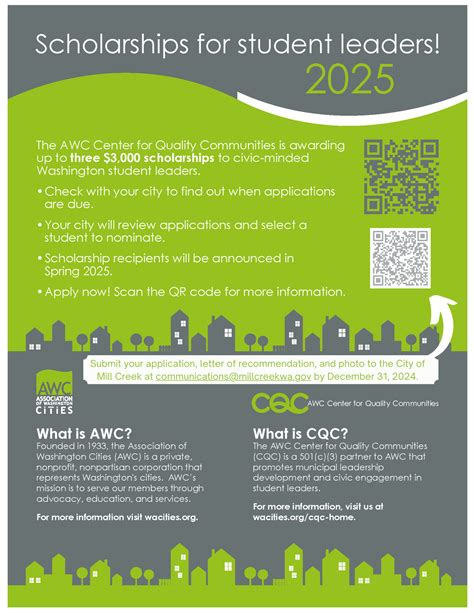 2025 Association of Washington Cities CQC Scholarship | City of Mill Creek