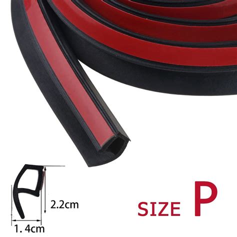 5Meters Big D Small D Z Shape P Type Car Door Seal Strip - P shape ...