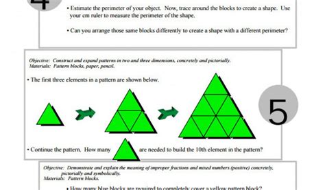 Image result for Pattern Block Math Center Worksheets