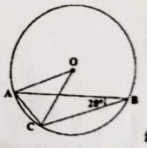 In fig3, if LABC = 20°, LACB=95° then find &AOC, CAB. - Brainly.in