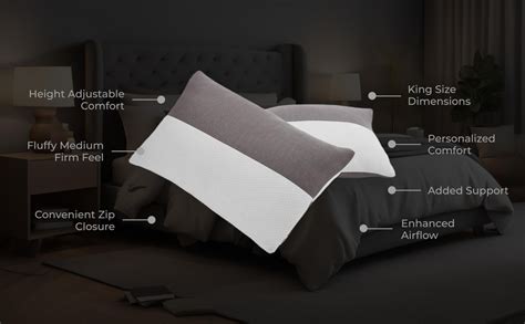 Wakefit Large Size Sleeping Pillow | Height Adjustable | Soft & Fluffy ...