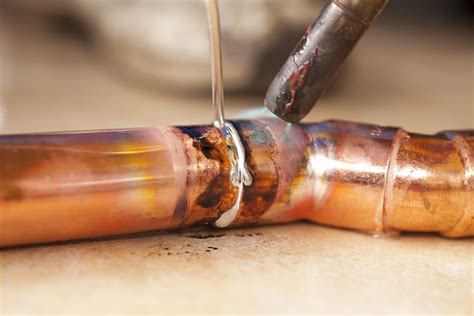 Sweating Copper Pipe 的图像结果
